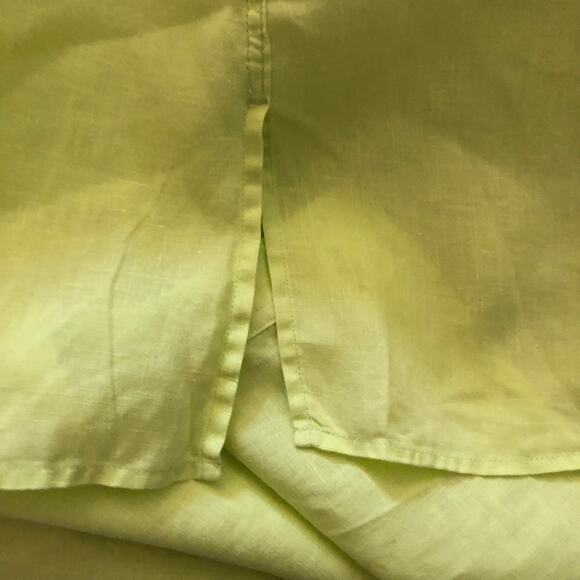 David N. Women's Green Button Up Shirt Collared Long Sleeve Pleated Back - Picture 8 of 10